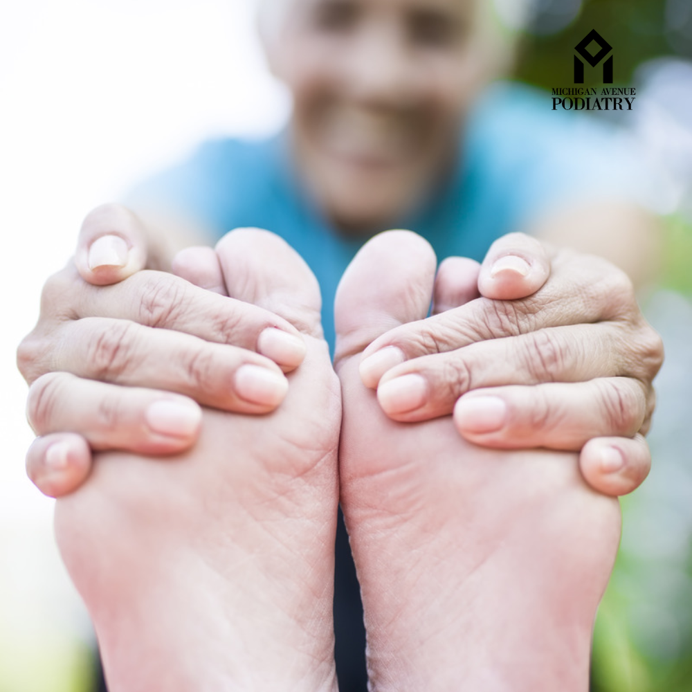 Medical pedicure Chicago &mdash; podiatrist performing clinical foot care treatment